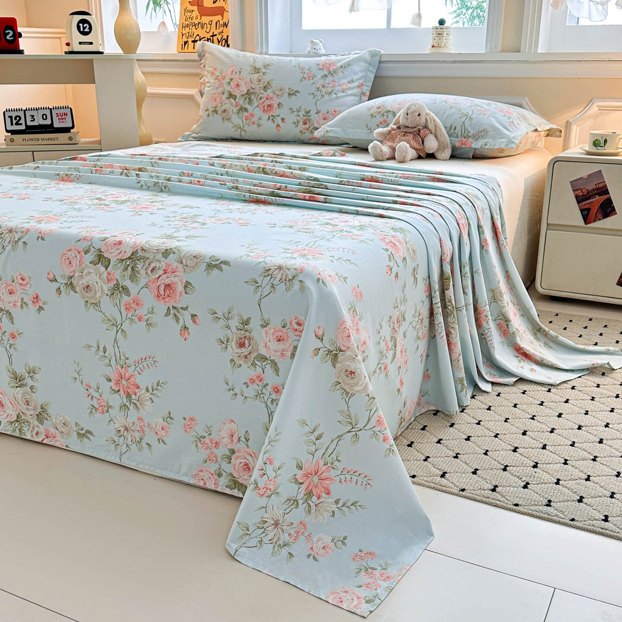 91家纺网 家纺一手货源 找家纺 涵宸家纺 2026新款亲肤舒适全棉印花单床单-68系列 总 床单-晨汐