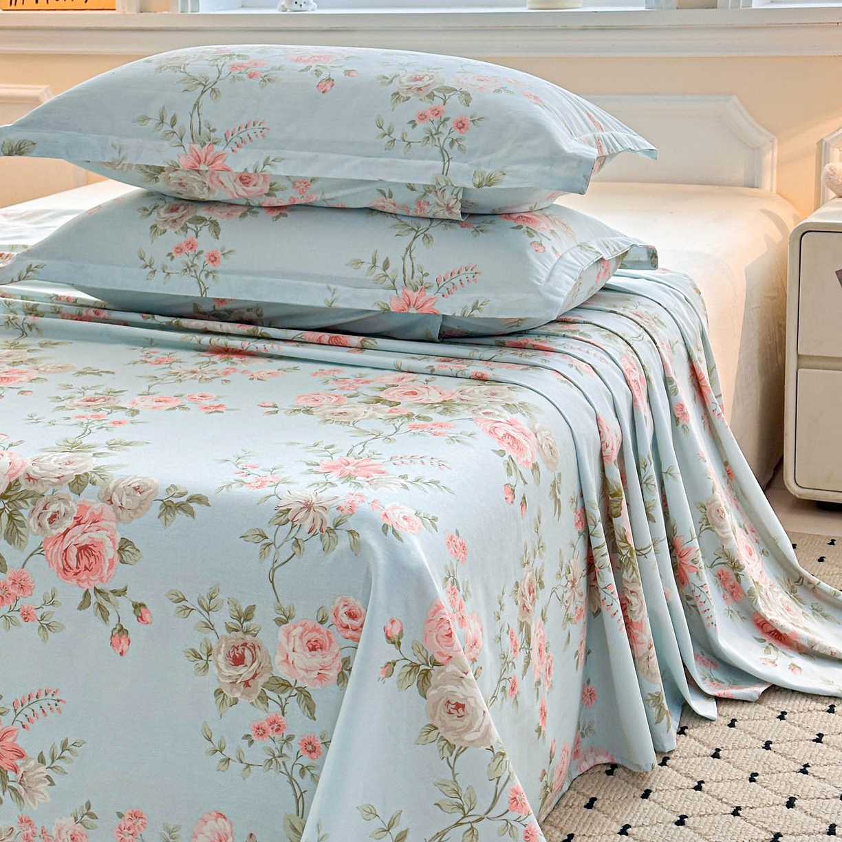 91家纺网 家纺一手货源 找家纺 涵宸家纺 2026新款亲肤舒适全棉印花单床单-68系列 总 床单-晨汐