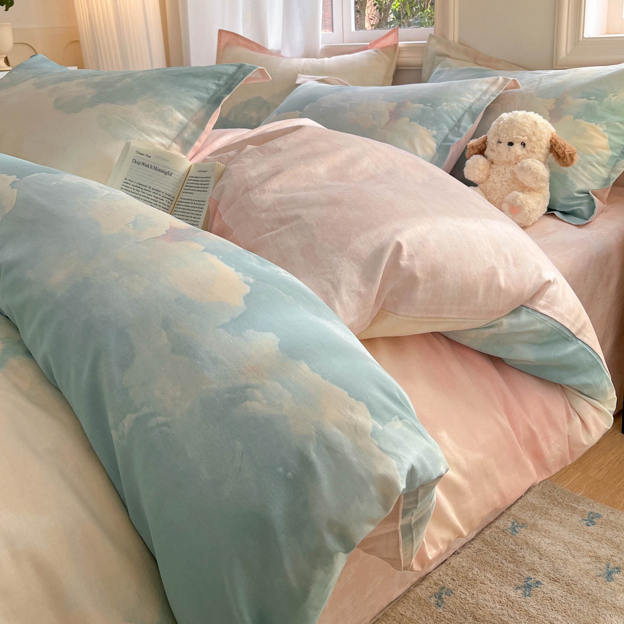 91家纺网 家纺一手货源 找家纺 涵宸家纺 2025新款亲肤舒适全棉印花四件套-68系列 总 B遐想