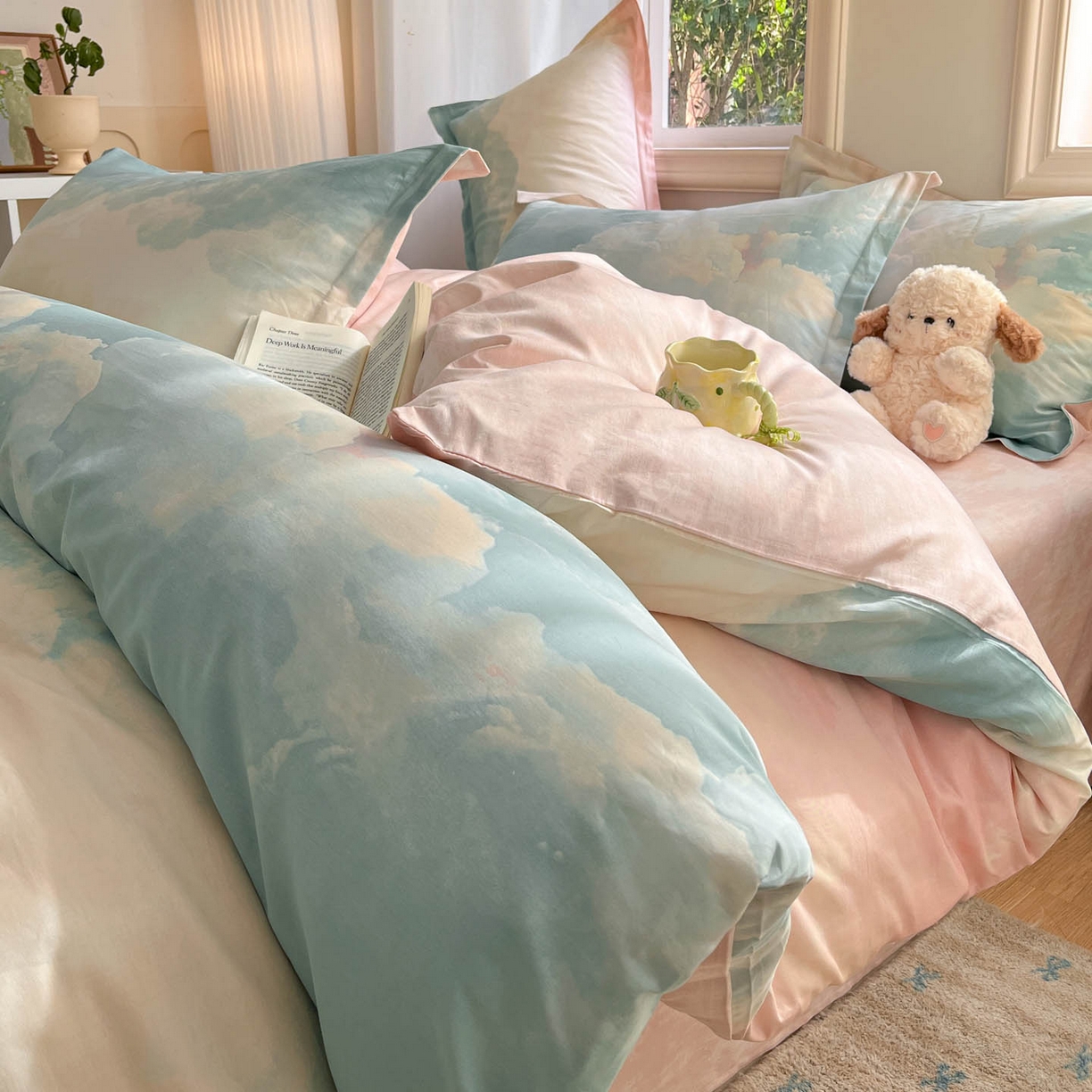 91家纺网 家纺一手货源 找家纺 涵宸家纺 2025新款亲肤舒适全棉印花四件套-68系列 总 B遐想