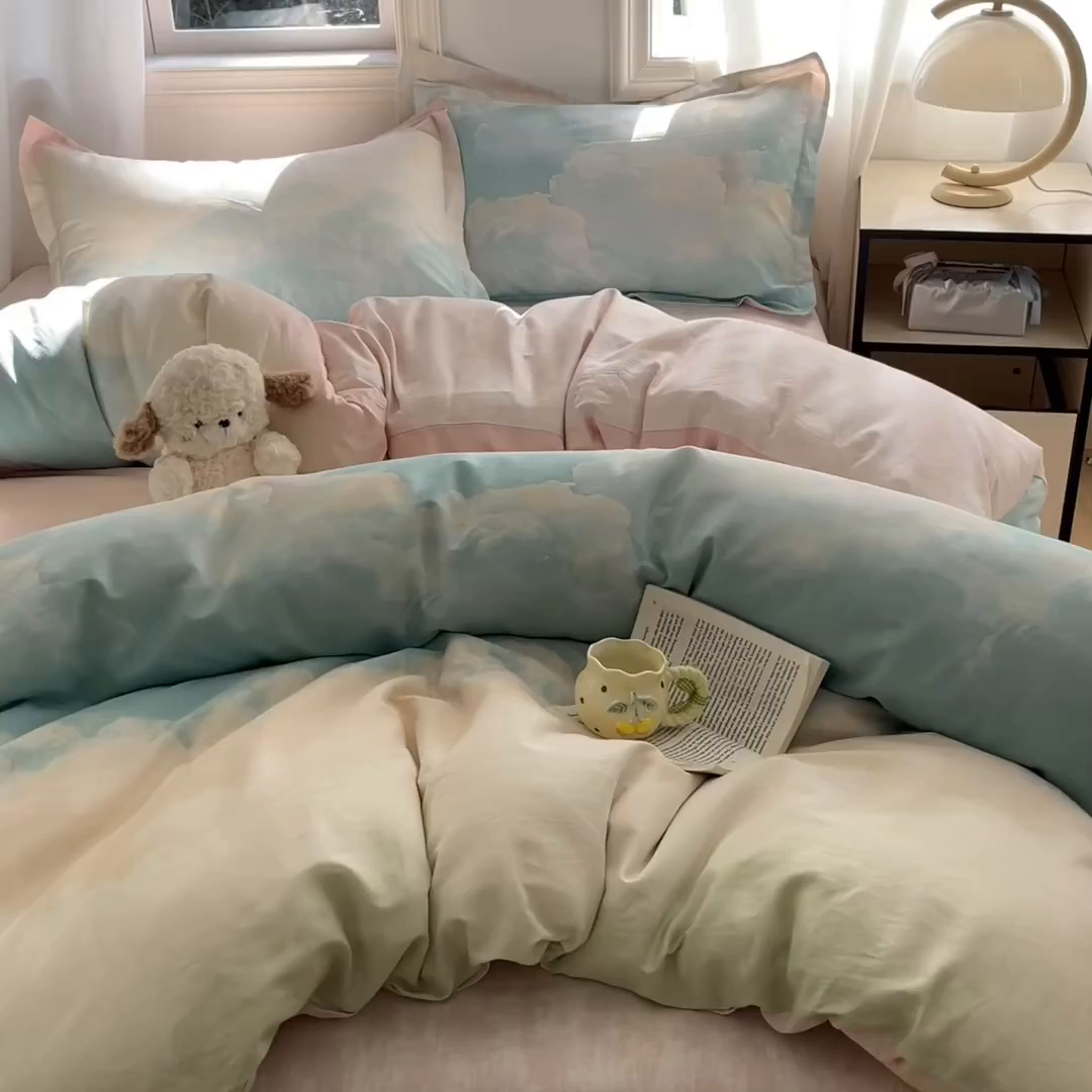 91家纺网 家纺一手货源 找家纺 涵宸家纺 2025新款亲肤舒适全棉印花四件套-68系列 总 B遐想