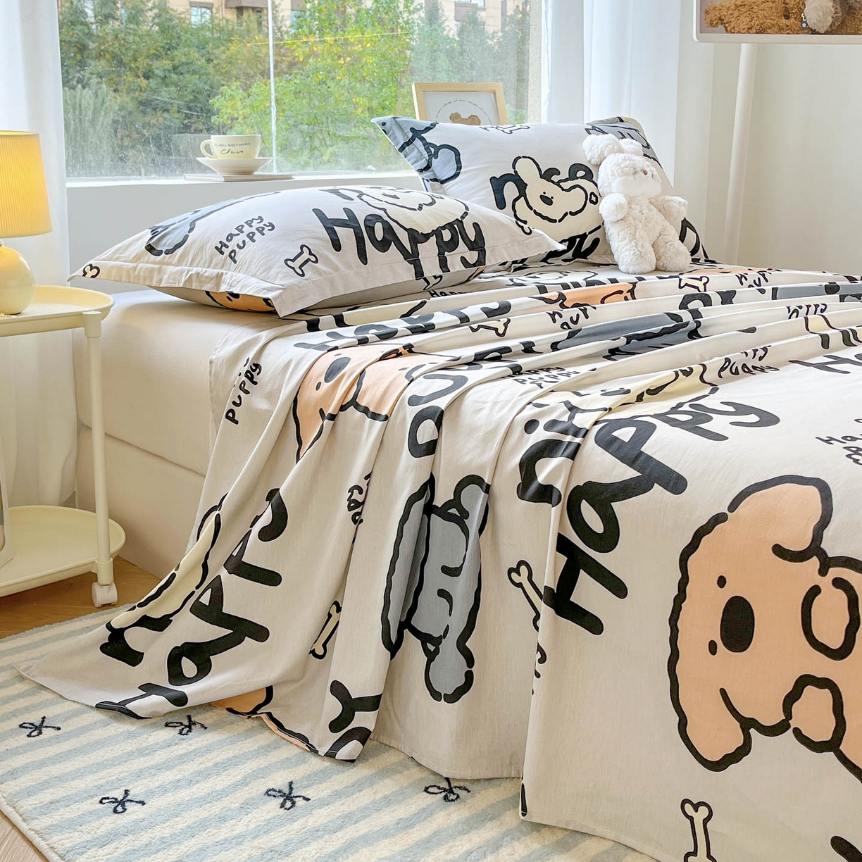 91家纺网 家纺一手货源 找家纺 涵宸家纺 2026新款亲肤舒适全棉印花单床单-68系列 总 床单-玛基拉