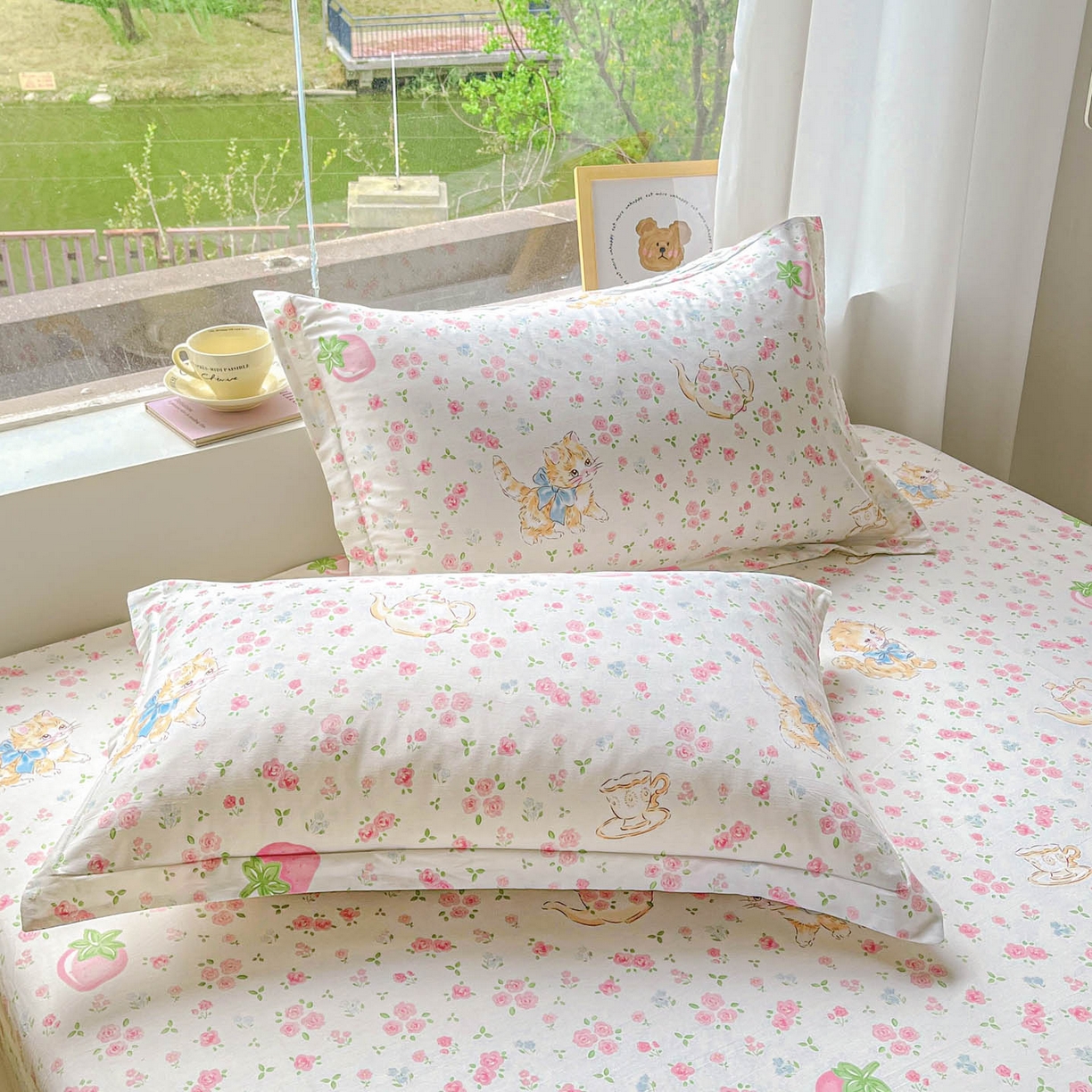 91家纺网 家纺一手货源 找家纺 涵宸家纺 2026新款亲肤舒适全棉印花单床单-68系列 总 床单-萌小喵