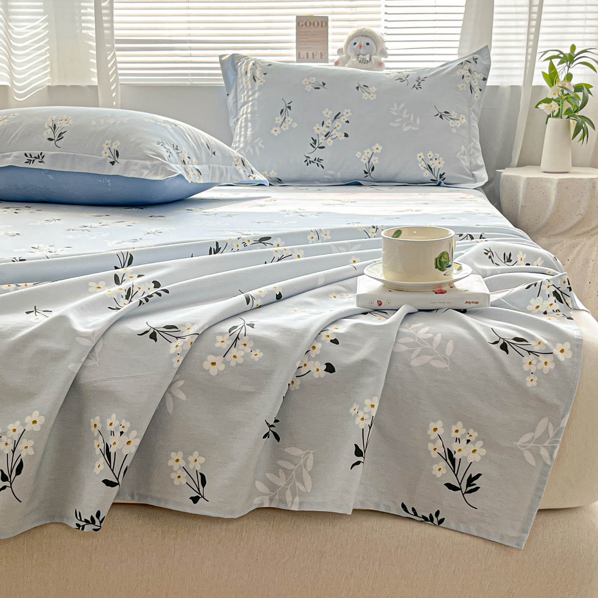 91家纺网 家纺一手货源 找家纺 涵宸家纺 2026新款亲肤舒适全棉印花单床单-68系列 总 床单-那年花开