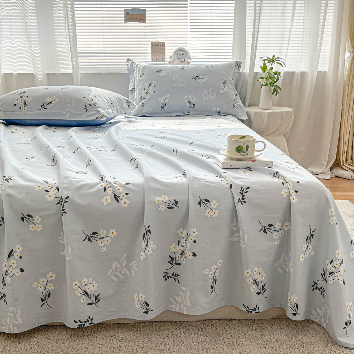 91家纺网 家纺一手货源 找家纺 涵宸家纺 2026新款亲肤舒适全棉印花单床单-68系列 总 床单-那年花开