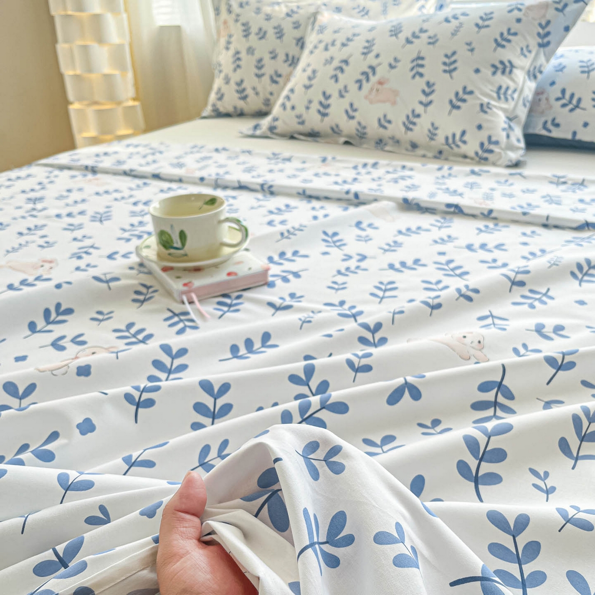 91家纺网 家纺一手货源 找家纺 涵宸家纺 2026新款亲肤舒适全棉印花单床单-68系列 总 床单-兔影