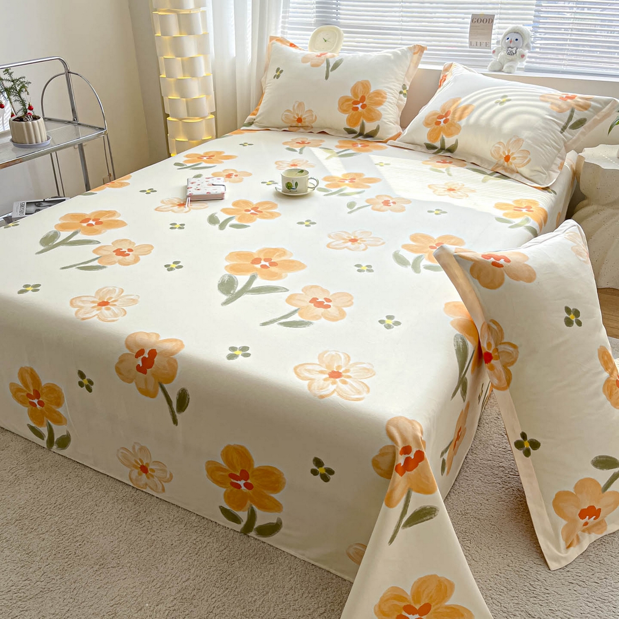 91家纺网 家纺一手货源 找家纺 涵宸家纺 2026新款亲肤舒适全棉印花单床单-68系列 总 床单-香榭