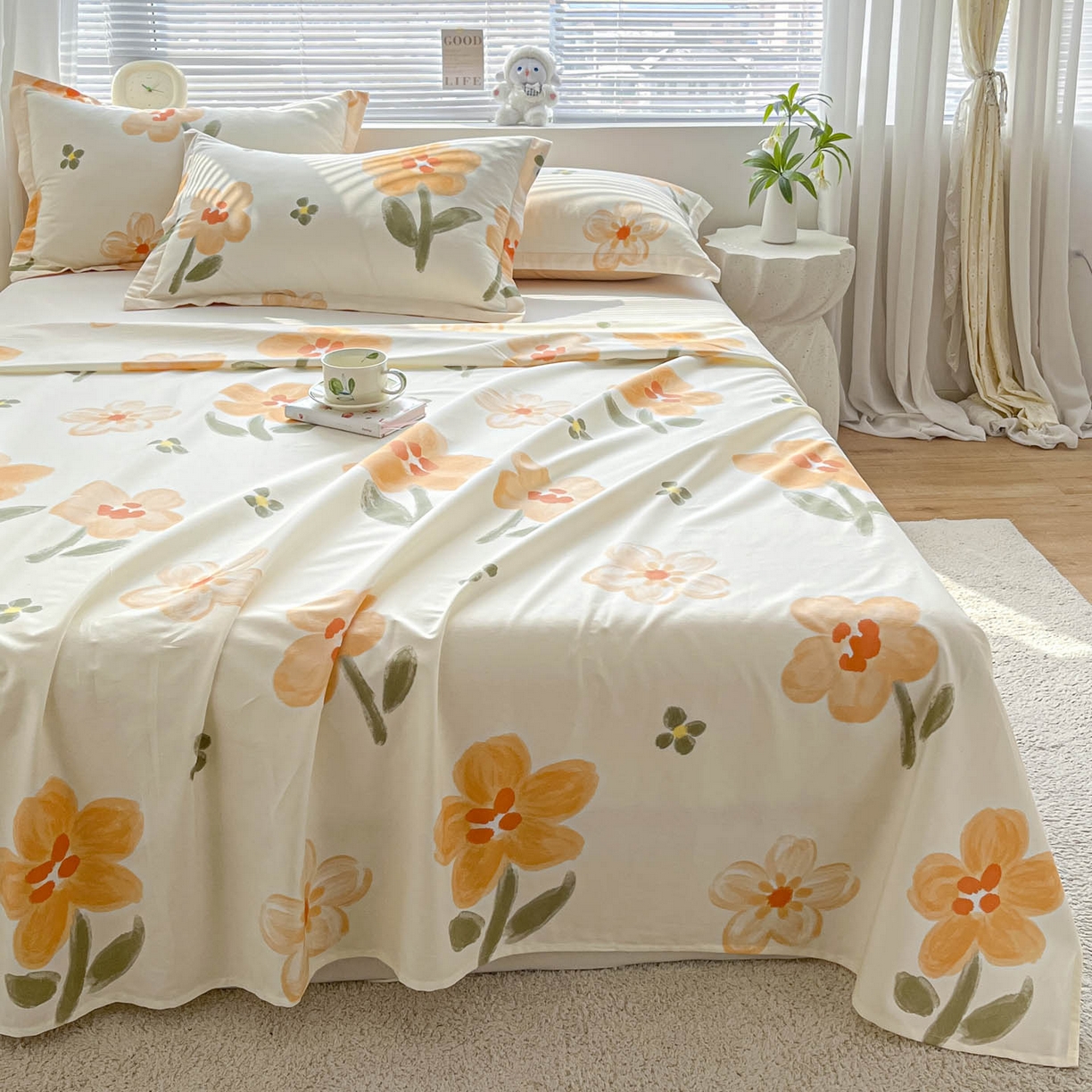 91家纺网 家纺一手货源 找家纺 涵宸家纺 2026新款亲肤舒适全棉印花单床单-68系列 总 床单-香榭