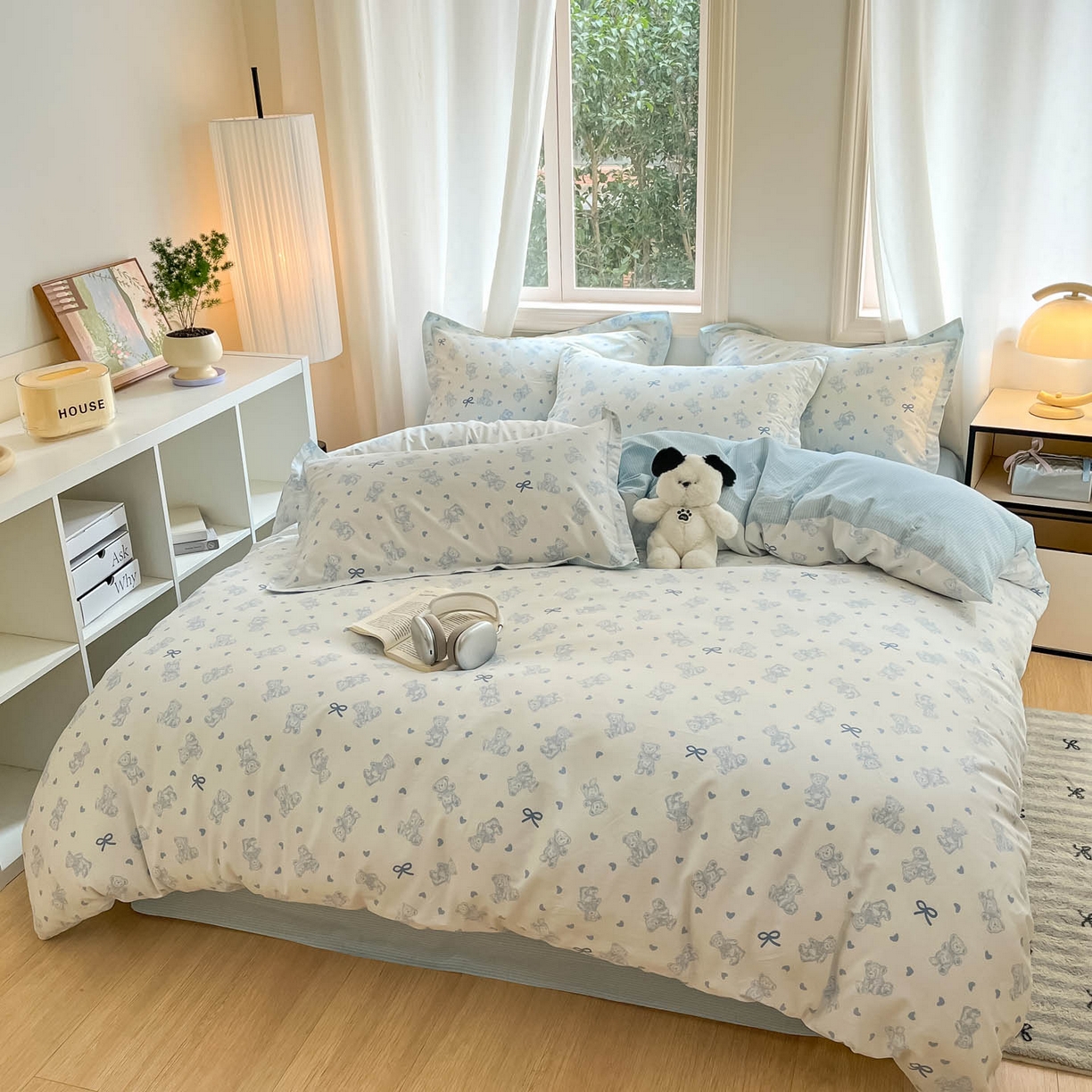 91家纺网 家纺一手货源 找家纺 涵宸家纺 2025新款亲肤舒适全棉印花四件套-68系列 总 B幸运熊