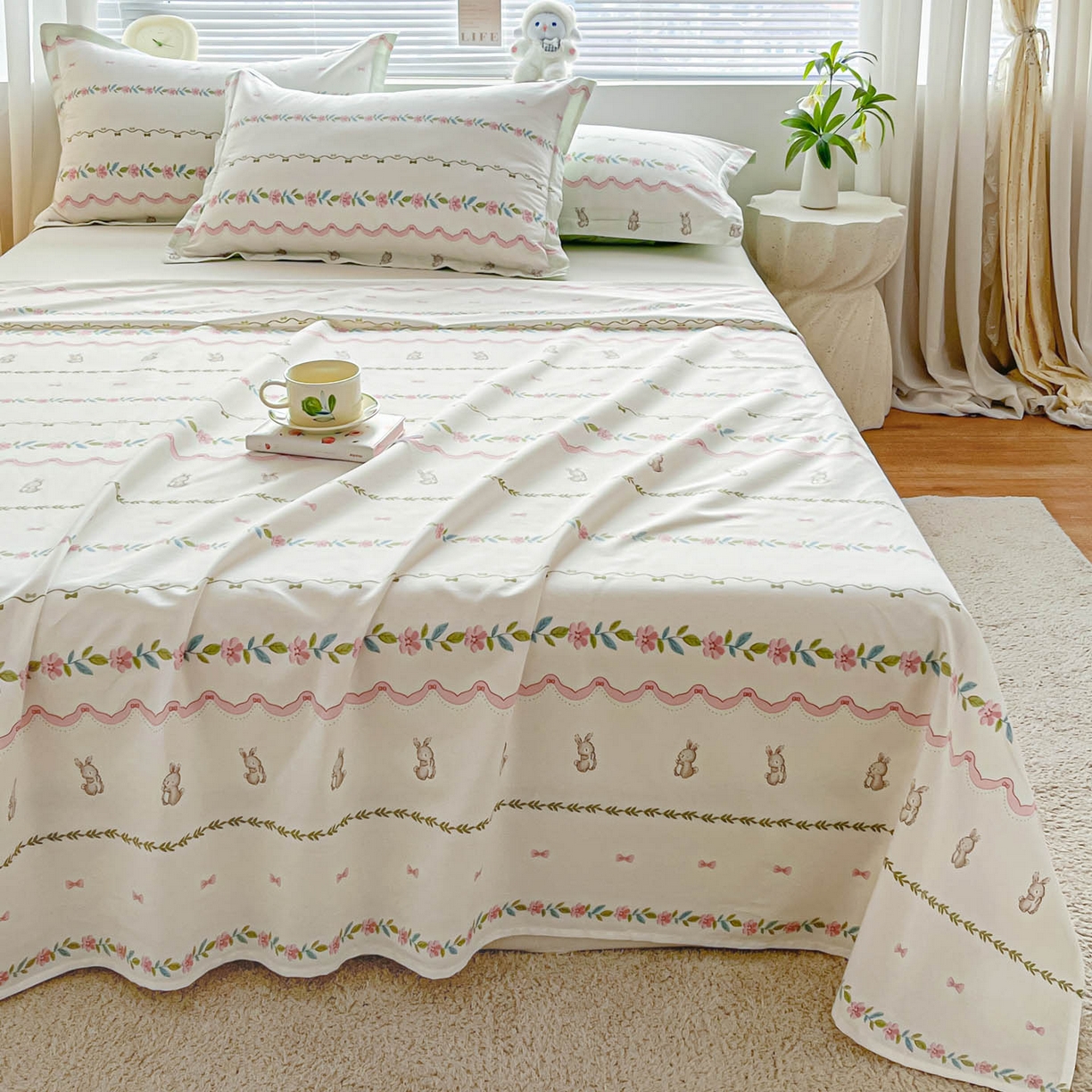 91家纺网 家纺一手货源 找家纺 涵宸家纺 2026新款亲肤舒适全棉印花单床单-68系列 总 床单-辛德瑞拉