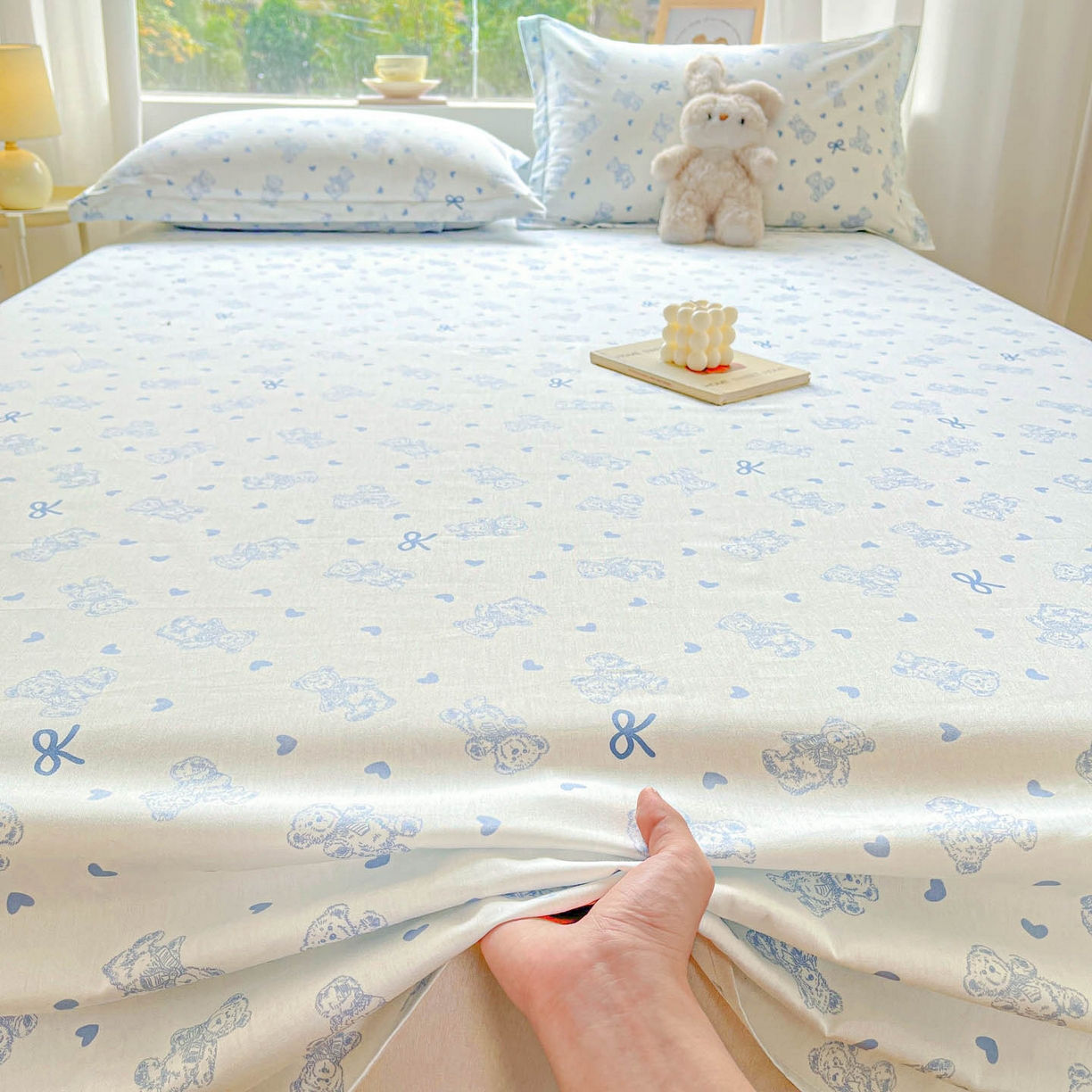 91家纺网 家纺一手货源 找家纺 涵宸家纺 2026新款亲肤舒适全棉印花单床单-68系列 总 床单-幸运熊