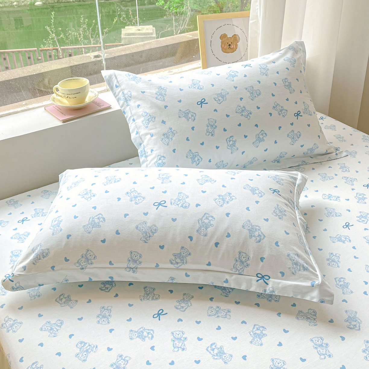 91家纺网 家纺一手货源 找家纺 涵宸家纺 2026新款亲肤舒适全棉印花单床单-68系列 总 床单-幸运熊