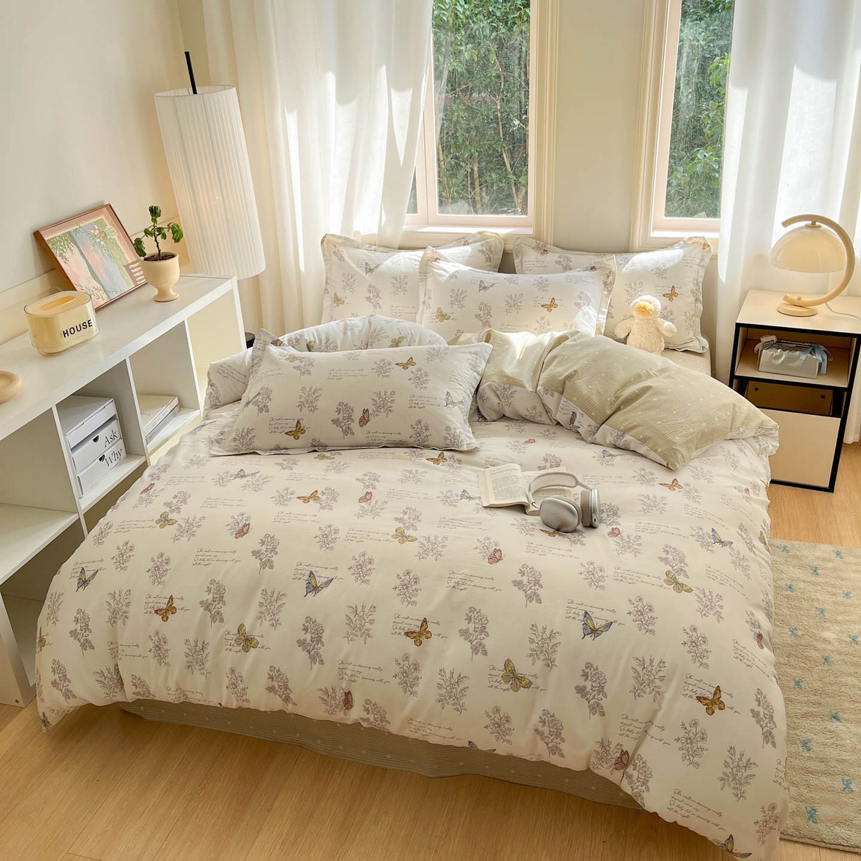 91家纺网 家纺一手货源 找家纺 涵宸家纺 2025新款亲肤舒适全棉印花四件套-68系列 总 F蝶之恋