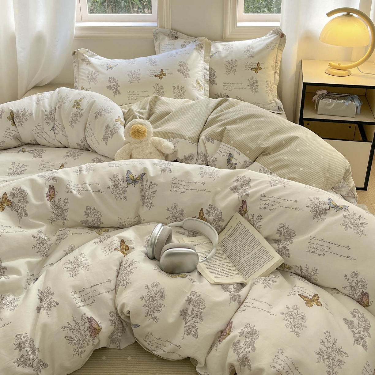 91家纺网 家纺一手货源 找家纺 涵宸家纺 2025新款亲肤舒适全棉印花四件套-68系列 总 F蝶之恋