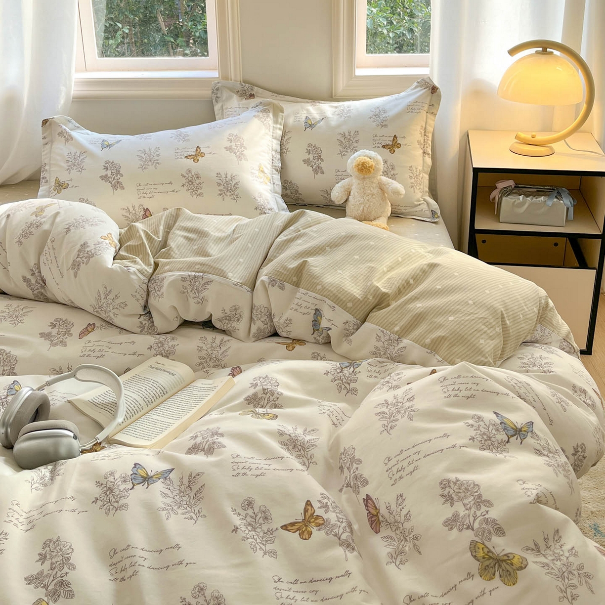 91家纺网 家纺一手货源 找家纺 涵宸家纺 2025新款亲肤舒适全棉印花四件套-68系列 总 F蝶之恋