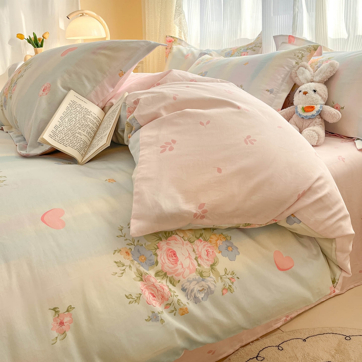 91家纺网 家纺一手货源 找家纺 涵宸家纺 2025新款亲肤舒适全棉印花四件套-68系列 总 B海蓝花园