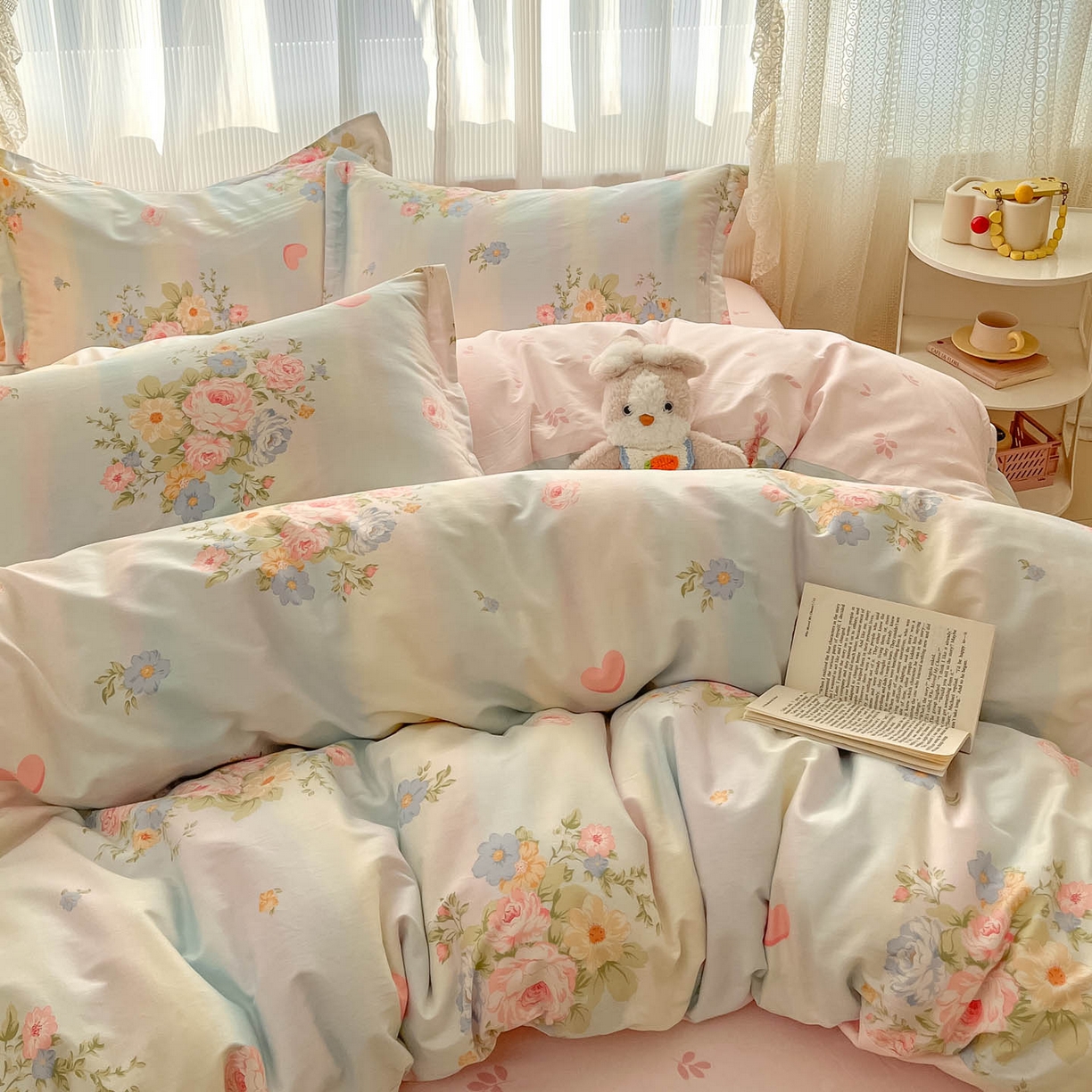 91家纺网 家纺一手货源 找家纺 涵宸家纺 2025新款亲肤舒适全棉印花四件套-68系列 总 B海蓝花园