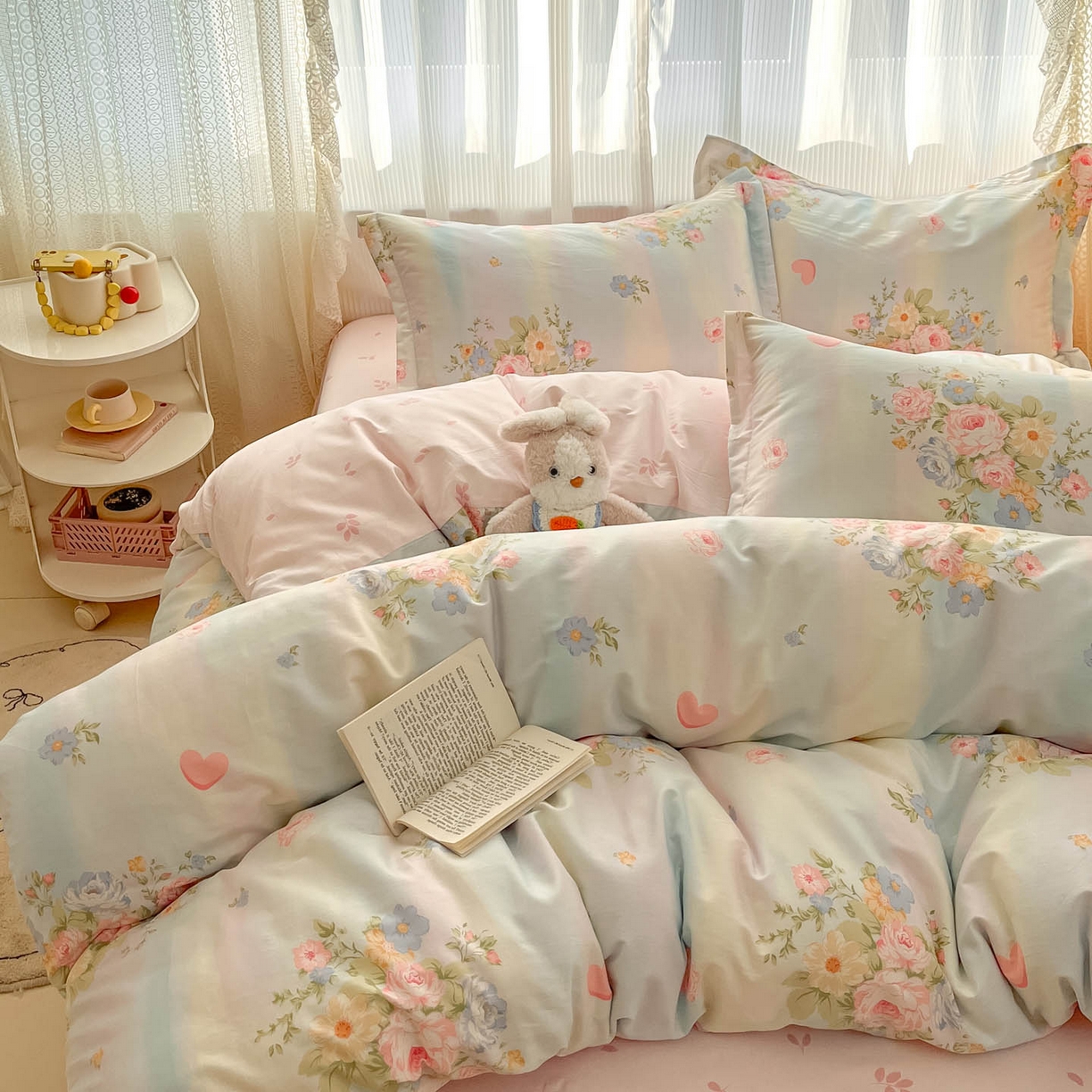 91家纺网 家纺一手货源 找家纺 涵宸家纺 2025新款亲肤舒适全棉印花四件套-68系列 总 B海蓝花园