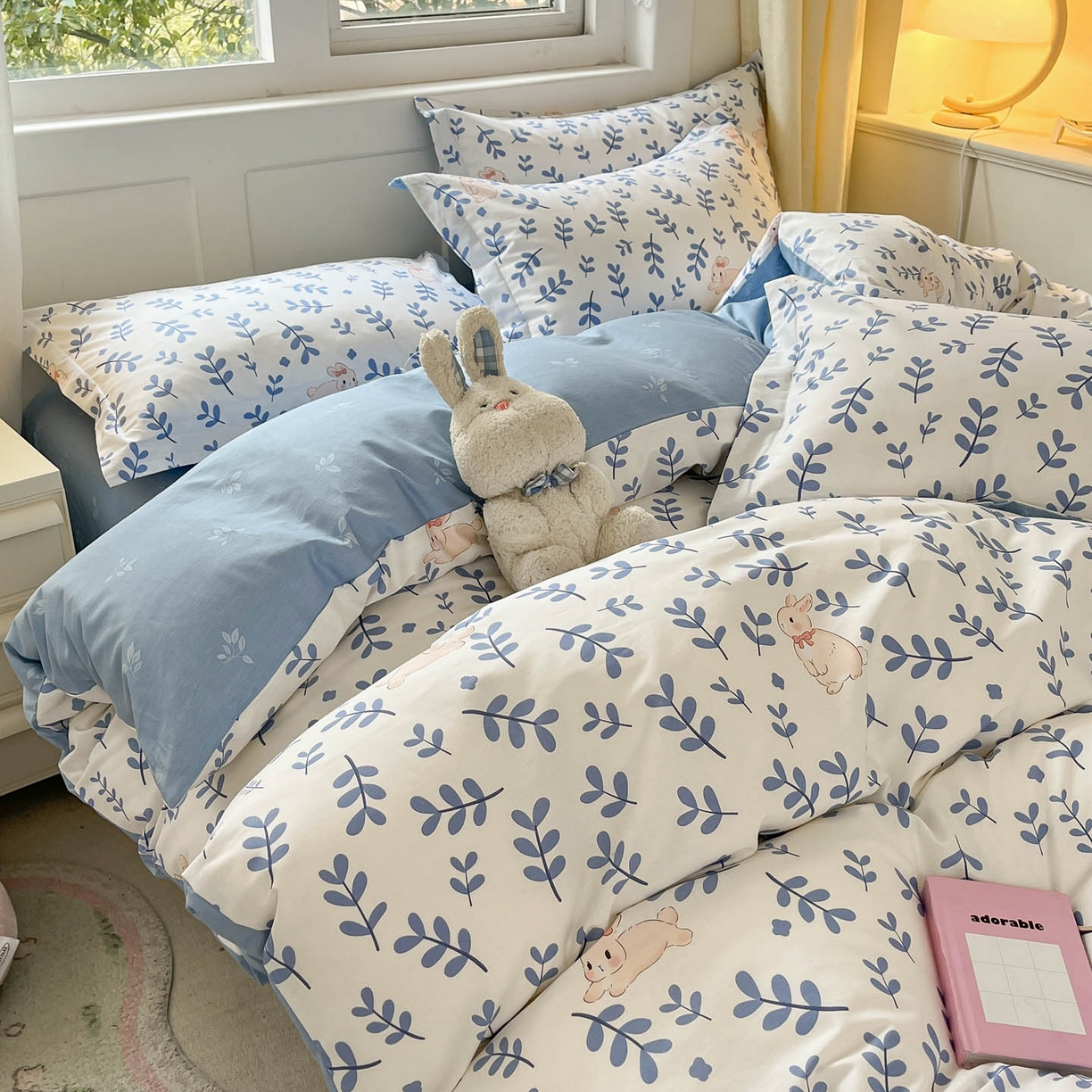 91家纺网 家纺一手货源 找家纺 涵宸家纺 2026新款亲肤舒适全棉印花单被套-68系列 总 A兔影