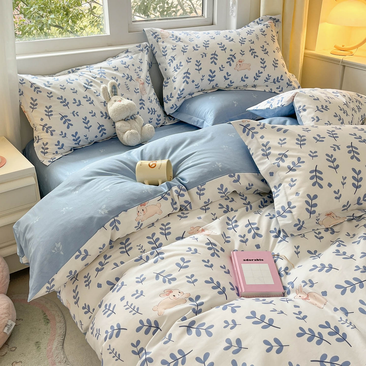 91家纺网 家纺一手货源 找家纺 涵宸家纺 2026新款亲肤舒适全棉印花单被套-68系列 总 A兔影