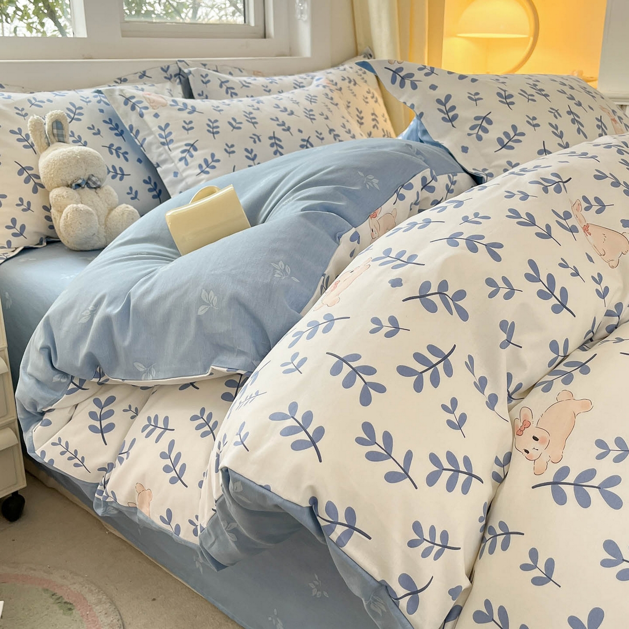 91家纺网 家纺一手货源 找家纺 涵宸家纺 2026新款亲肤舒适全棉印花单被套-68系列 总 A兔影