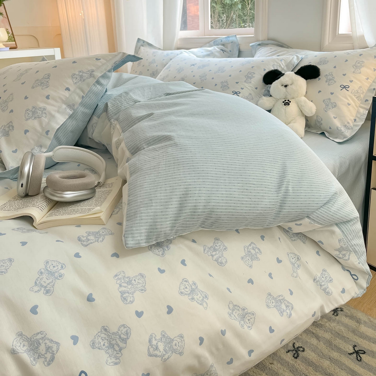 91家纺网 家纺一手货源 找家纺 涵宸家纺 2026新款亲肤舒适全棉印花单被套-68系列 总 B幸运熊