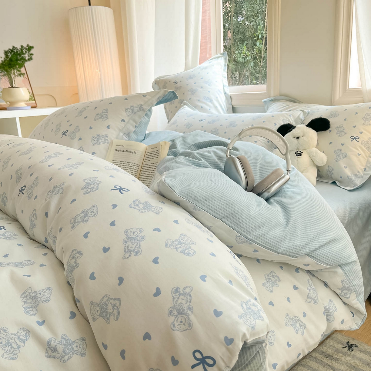 91家纺网 家纺一手货源 找家纺 涵宸家纺 2026新款亲肤舒适全棉印花单被套-68系列 总 B幸运熊