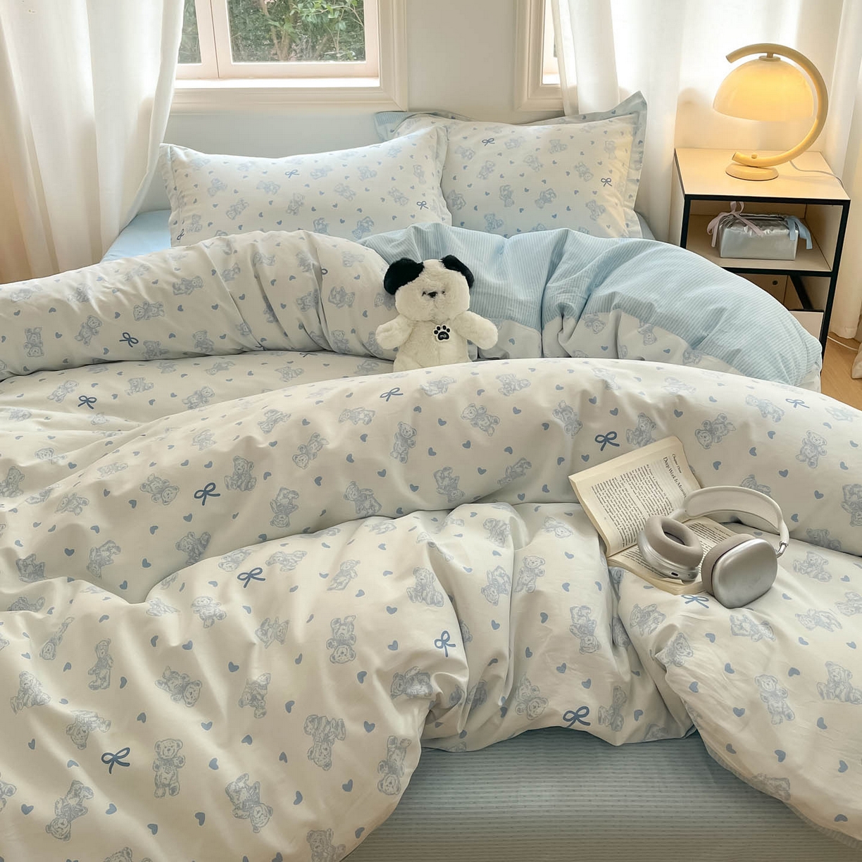 91家纺网 家纺一手货源 找家纺 涵宸家纺 2026新款亲肤舒适全棉印花单被套-68系列 总 B幸运熊