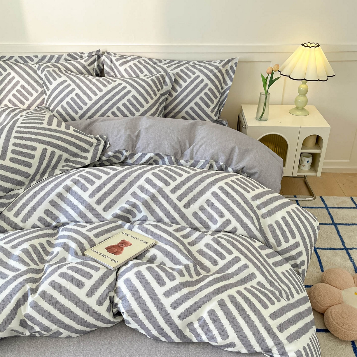 91家纺网 家纺一手货源 找家纺 涵宸家纺 2026新款亲肤舒适全棉印花单被套-68系列 总 D洛伊-灰