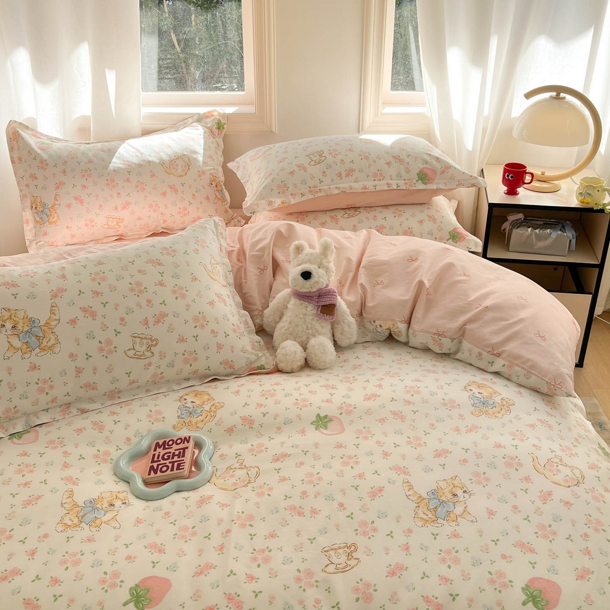 91家纺网 家纺一手货源 找家纺 涵宸家纺 2026新款亲肤舒适全棉印花单被套-68系列 总 B萌小喵