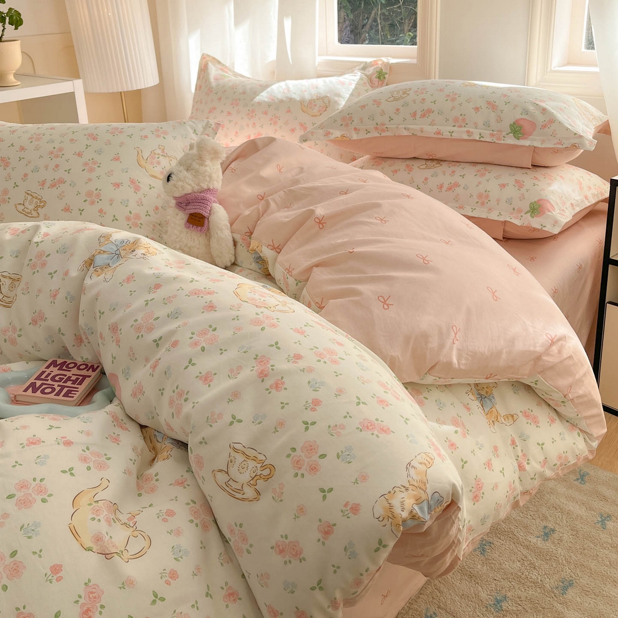 91家纺网 家纺一手货源 找家纺 涵宸家纺 2026新款亲肤舒适全棉印花单被套-68系列 总 B萌小喵