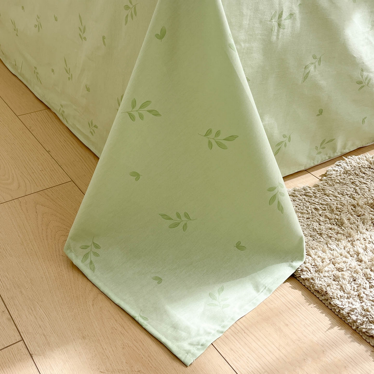 91家纺网 家纺一手货源 找家纺 涵宸家纺 2025新款亲肤舒适全棉印花四件套-68系列 总 B绿铃