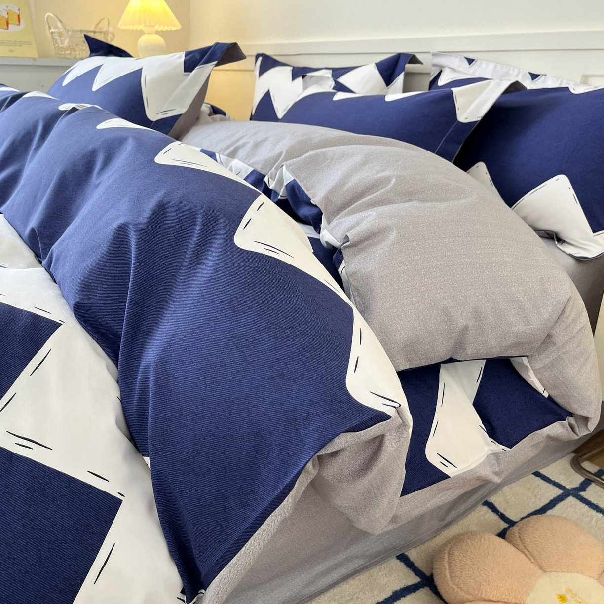 91家纺网 家纺一手货源 找家纺 涵宸家纺 2025新款亲肤舒适全棉印花四件套-68系列 总 D简爱