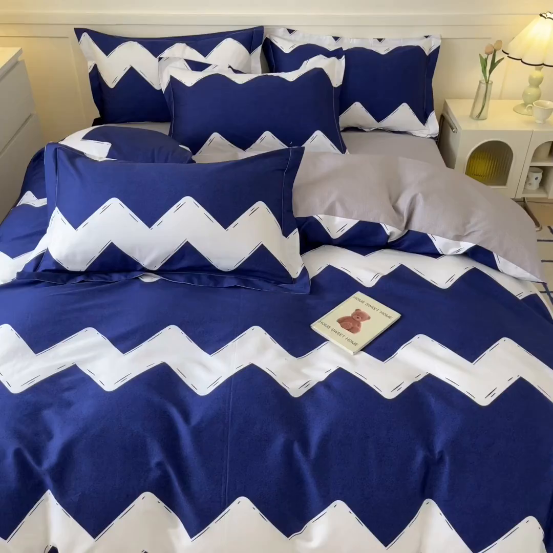 91家纺网 家纺一手货源 找家纺 涵宸家纺 2025新款亲肤舒适全棉印花四件套-68系列 总 D简爱