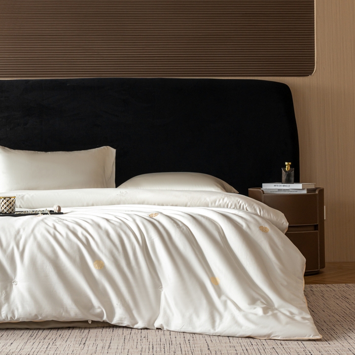 91家纺网 家纺一手货源 找家纺 （总）茧月 2026新款100%柞蚕丝中长丝被子-福喜相随