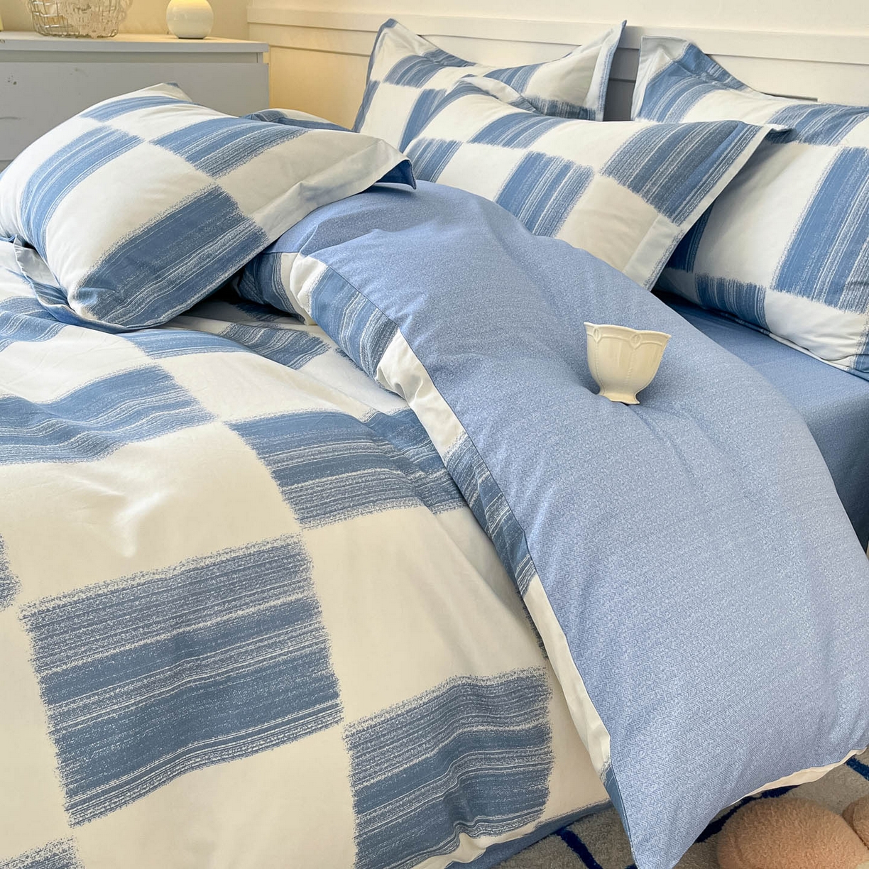 91家纺网 家纺一手货源 找家纺 涵宸家纺 2025新款亲肤舒适全棉印花四件套-68系列 总 D简西