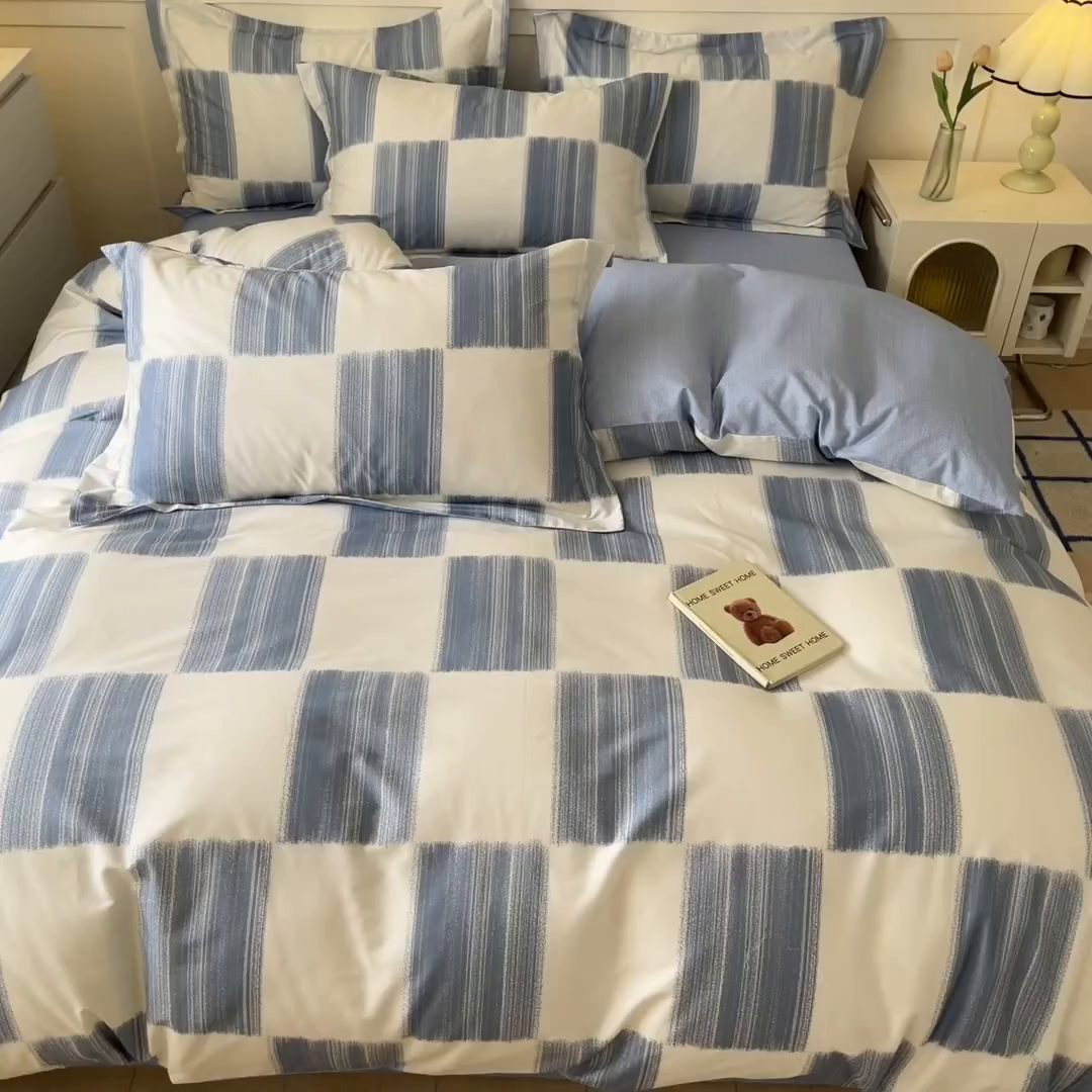 91家纺网 家纺一手货源 找家纺 涵宸家纺 2025新款亲肤舒适全棉印花四件套-68系列 总 D简西