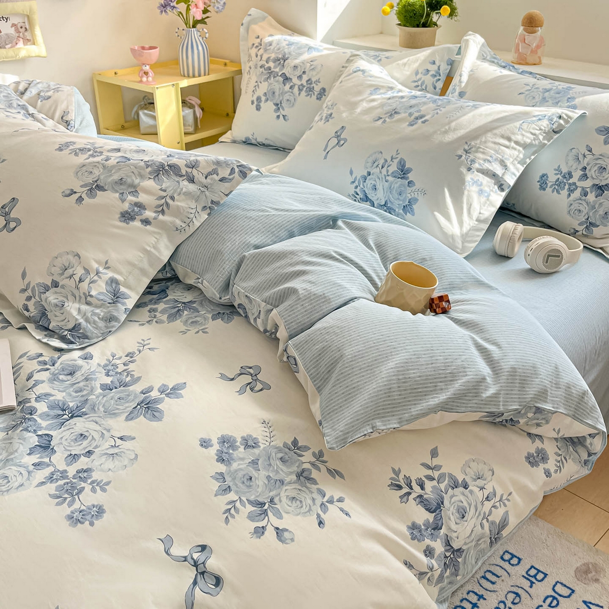 91家纺网 家纺一手货源 找家纺 涵宸家纺 2025新款亲肤舒适全棉印花四件套-68系列 总 F春宛