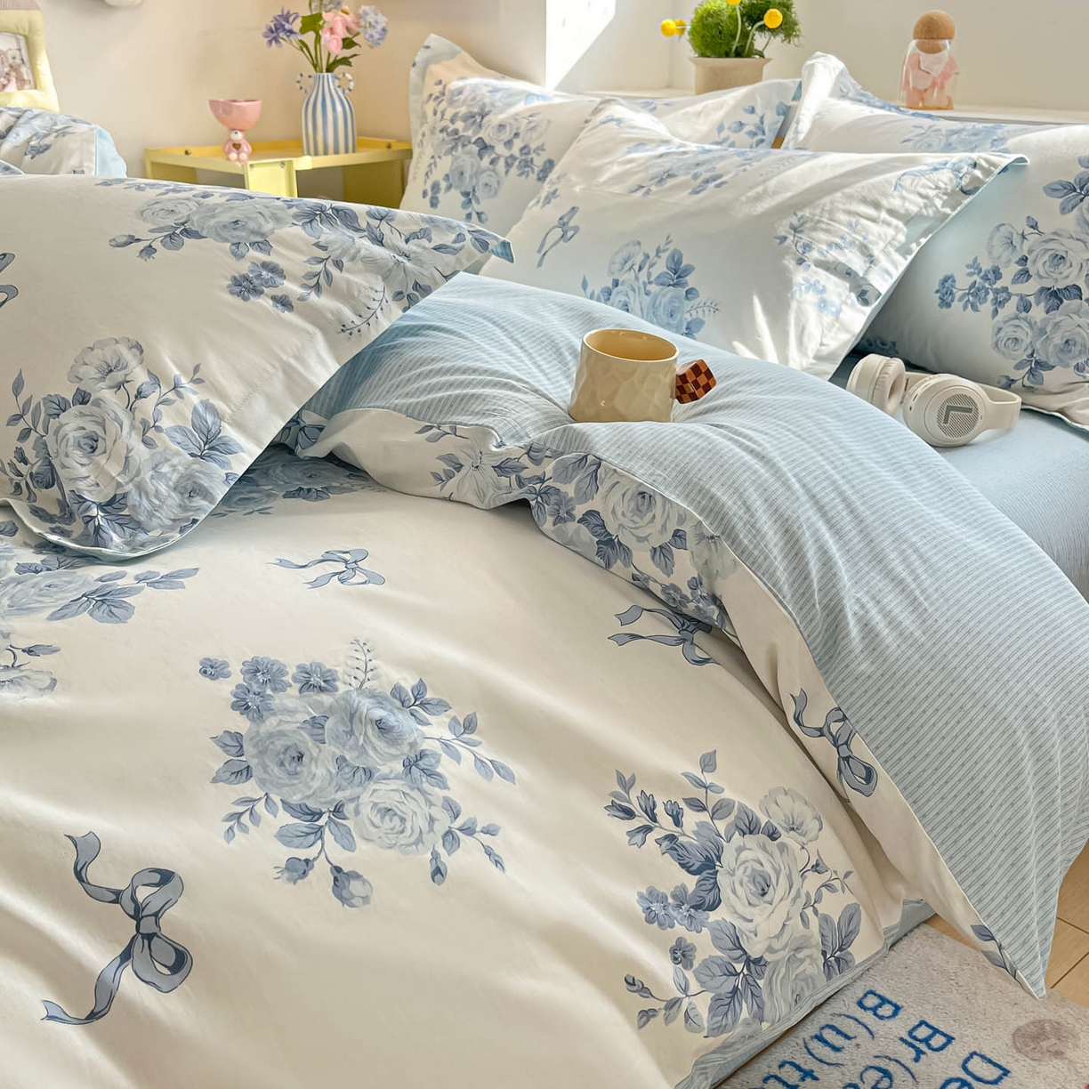 91家纺网 家纺一手货源 找家纺 涵宸家纺 2025新款亲肤舒适全棉印花四件套-68系列 总 F春宛