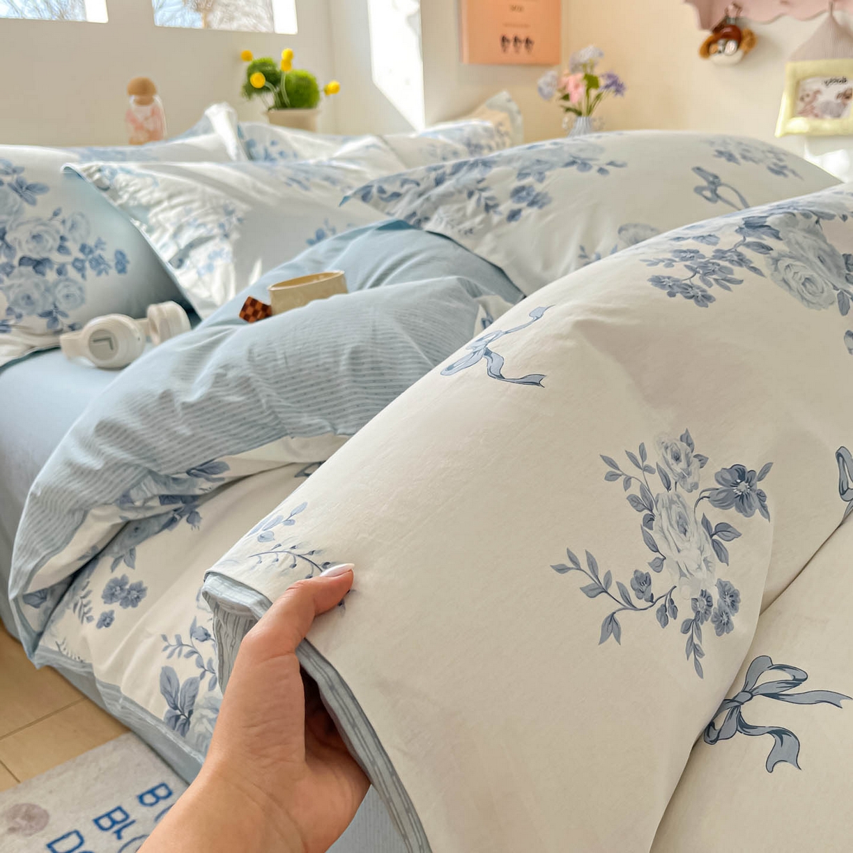 91家纺网 家纺一手货源 找家纺 涵宸家纺 2025新款亲肤舒适全棉印花四件套-68系列 总 F春宛