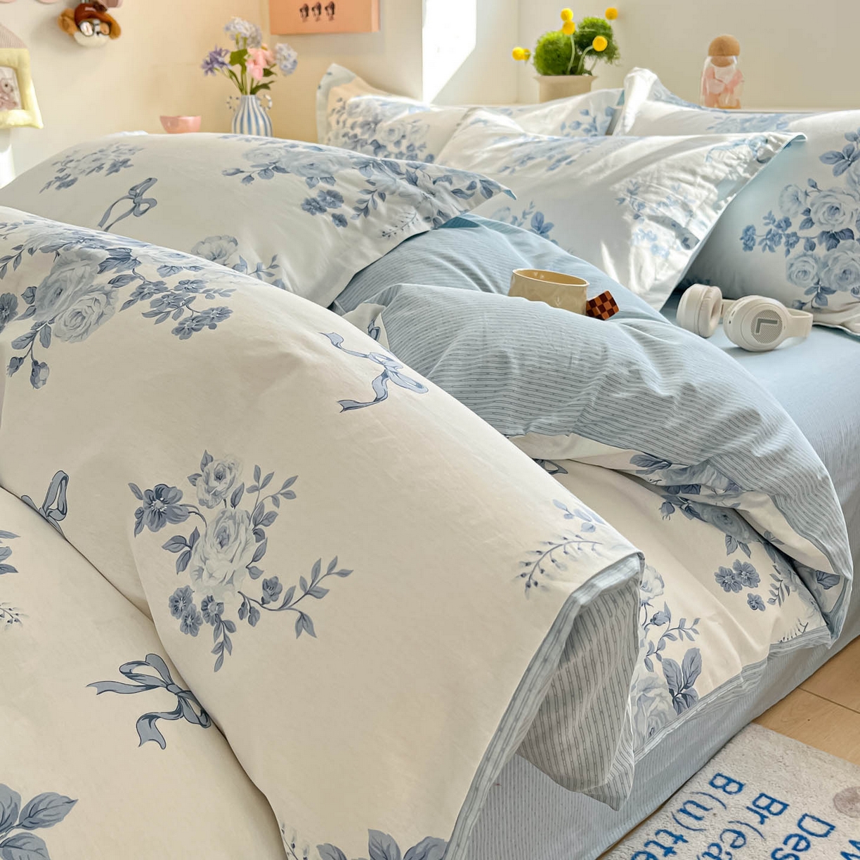 91家纺网 家纺一手货源 找家纺 涵宸家纺 2025新款亲肤舒适全棉印花四件套-68系列 总 F春宛