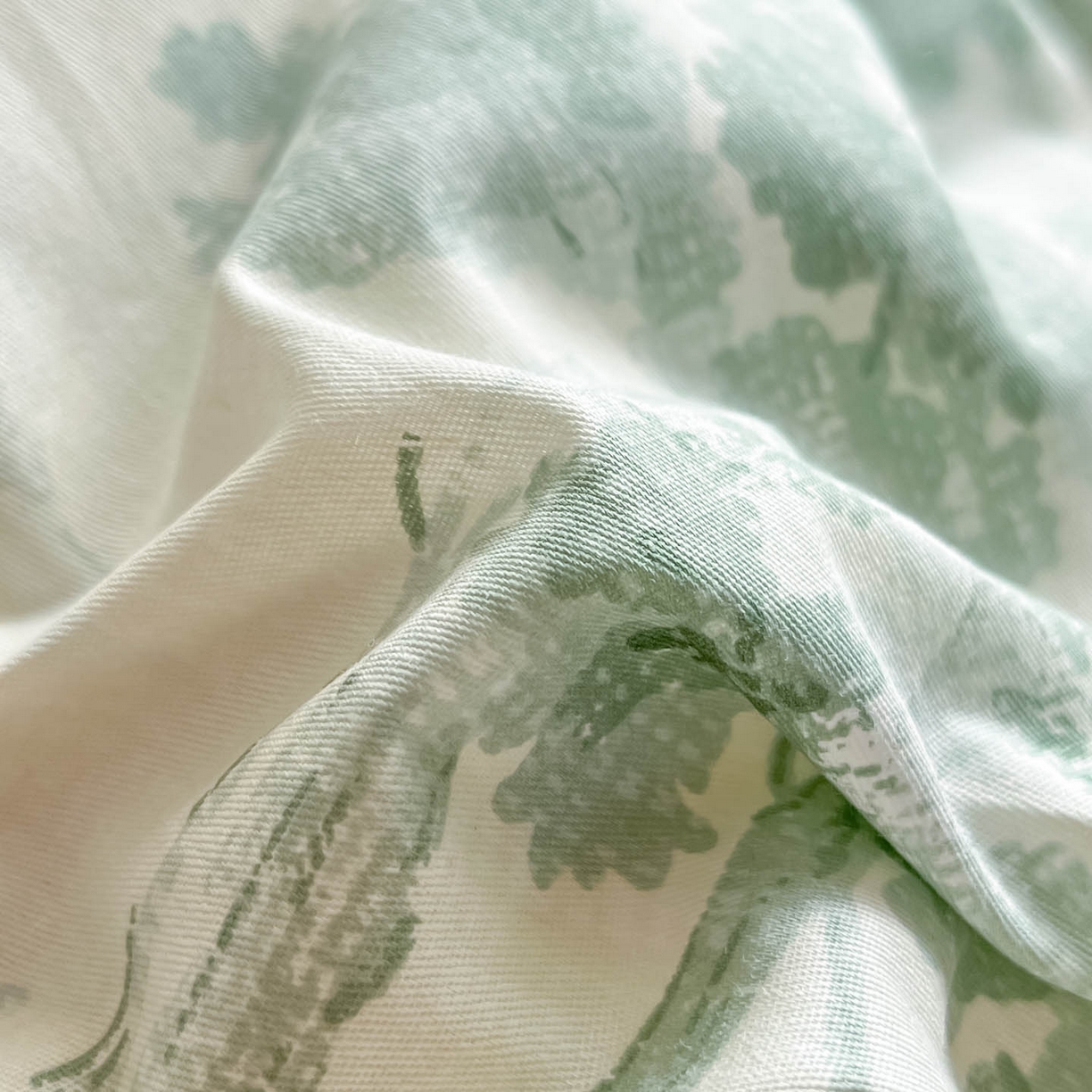 91家纺网 家纺一手货源 找家纺 涵宸家纺 2025新款亲肤舒适全棉印花四件套-68系列 总 F花涧-绿