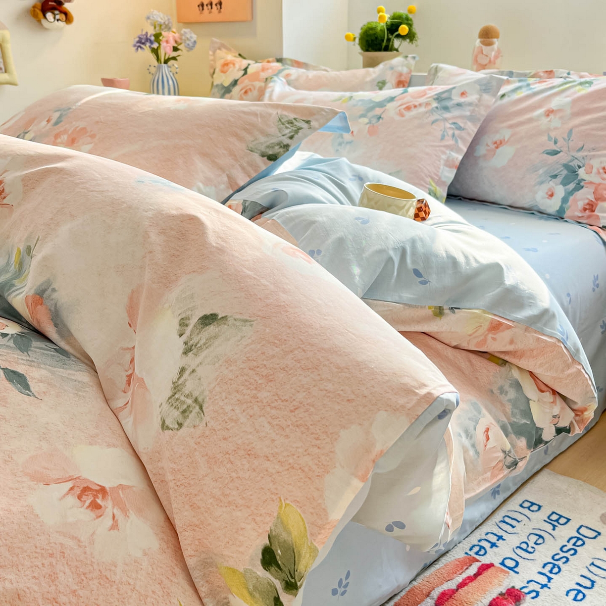 91家纺网 家纺一手货源 找家纺 涵宸家纺 2025新款亲肤舒适全棉印花四件套-68系列 总 F若兰