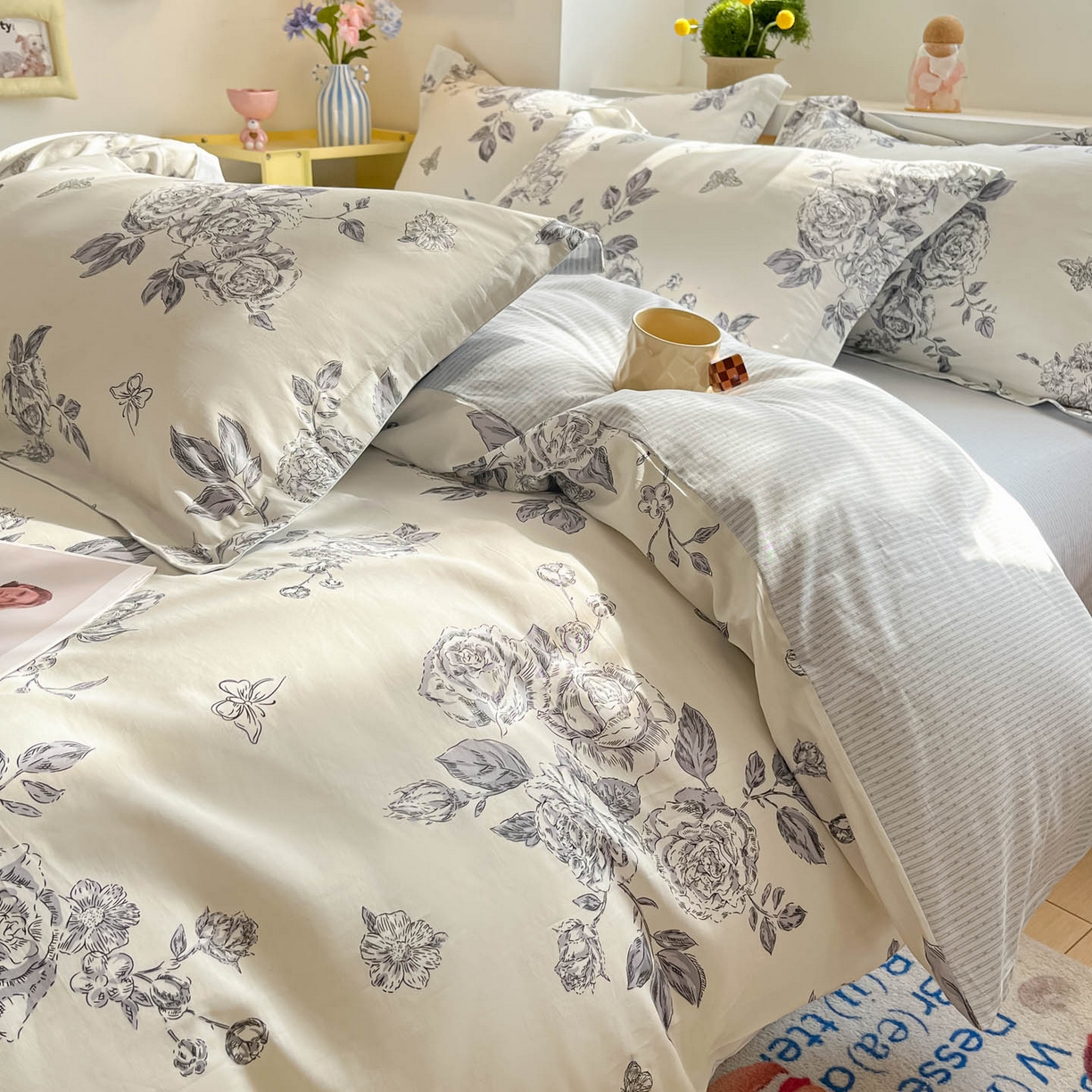 91家纺网 家纺一手货源 找家纺 涵宸家纺 2025新款亲肤舒适全棉印花四件套-68系列 总 F秀雅