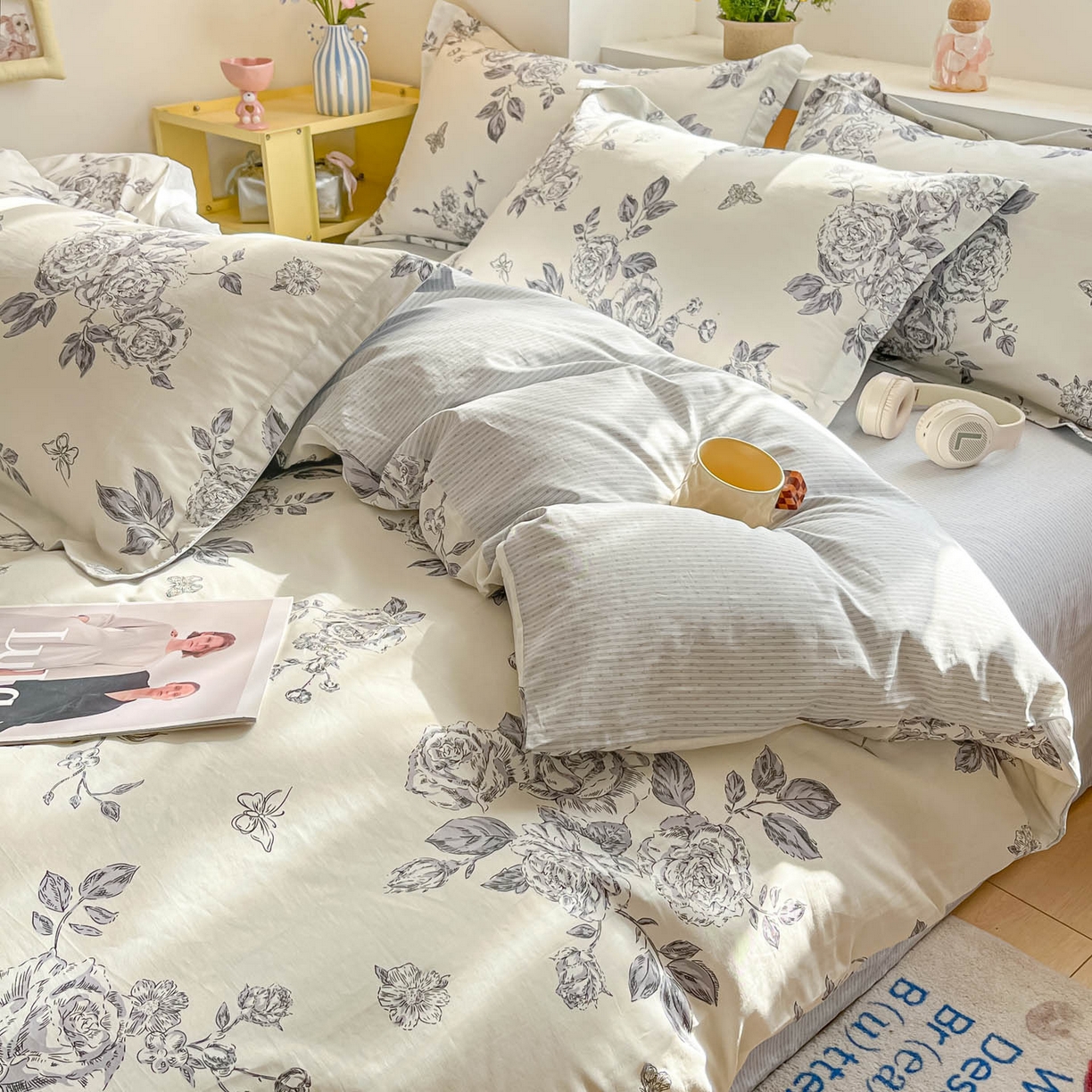 91家纺网 家纺一手货源 找家纺 涵宸家纺 2025新款亲肤舒适全棉印花四件套-68系列 总 F秀雅