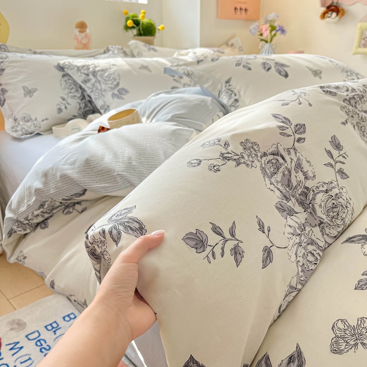 91家纺网 家纺一手货源 找家纺 涵宸家纺 2025新款亲肤舒适全棉印花四件套-68系列 总 F秀雅