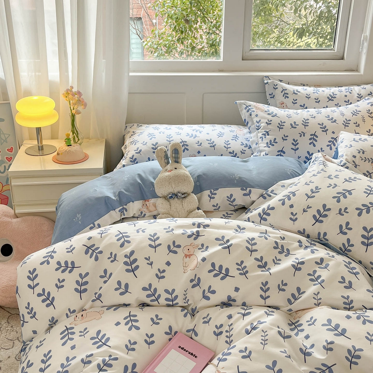 91家纺网 家纺一手货源 找家纺 涵宸家纺 2025新款亲肤舒适全棉印花四件套-68系列 总 A兔影