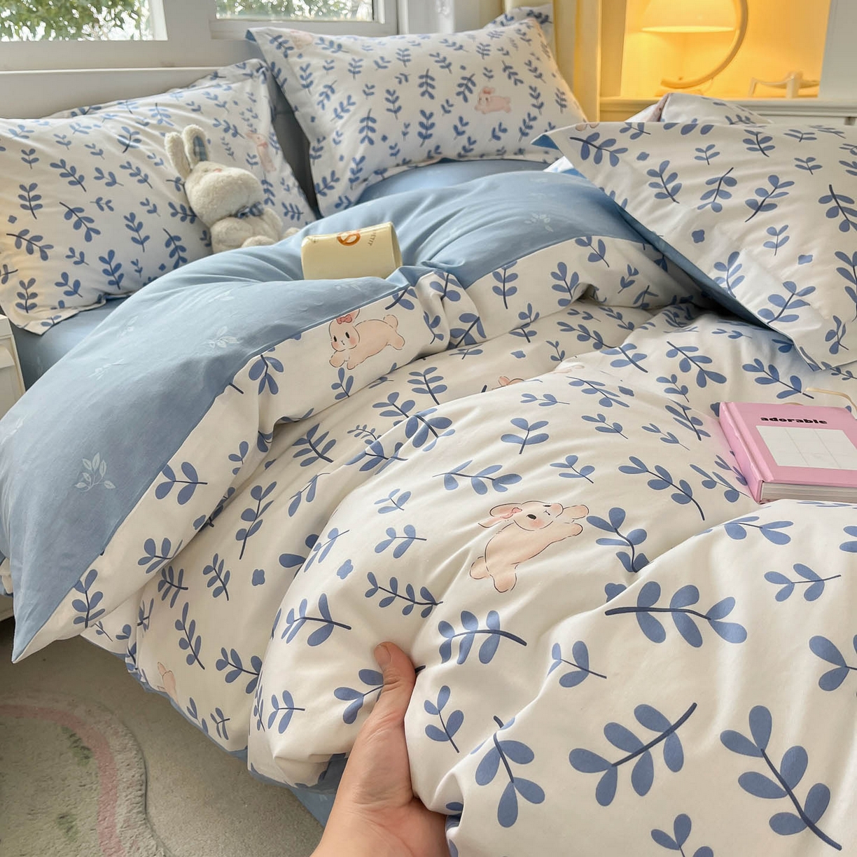 91家纺网 家纺一手货源 找家纺 涵宸家纺 2025新款亲肤舒适全棉印花四件套-68系列 总 A兔影