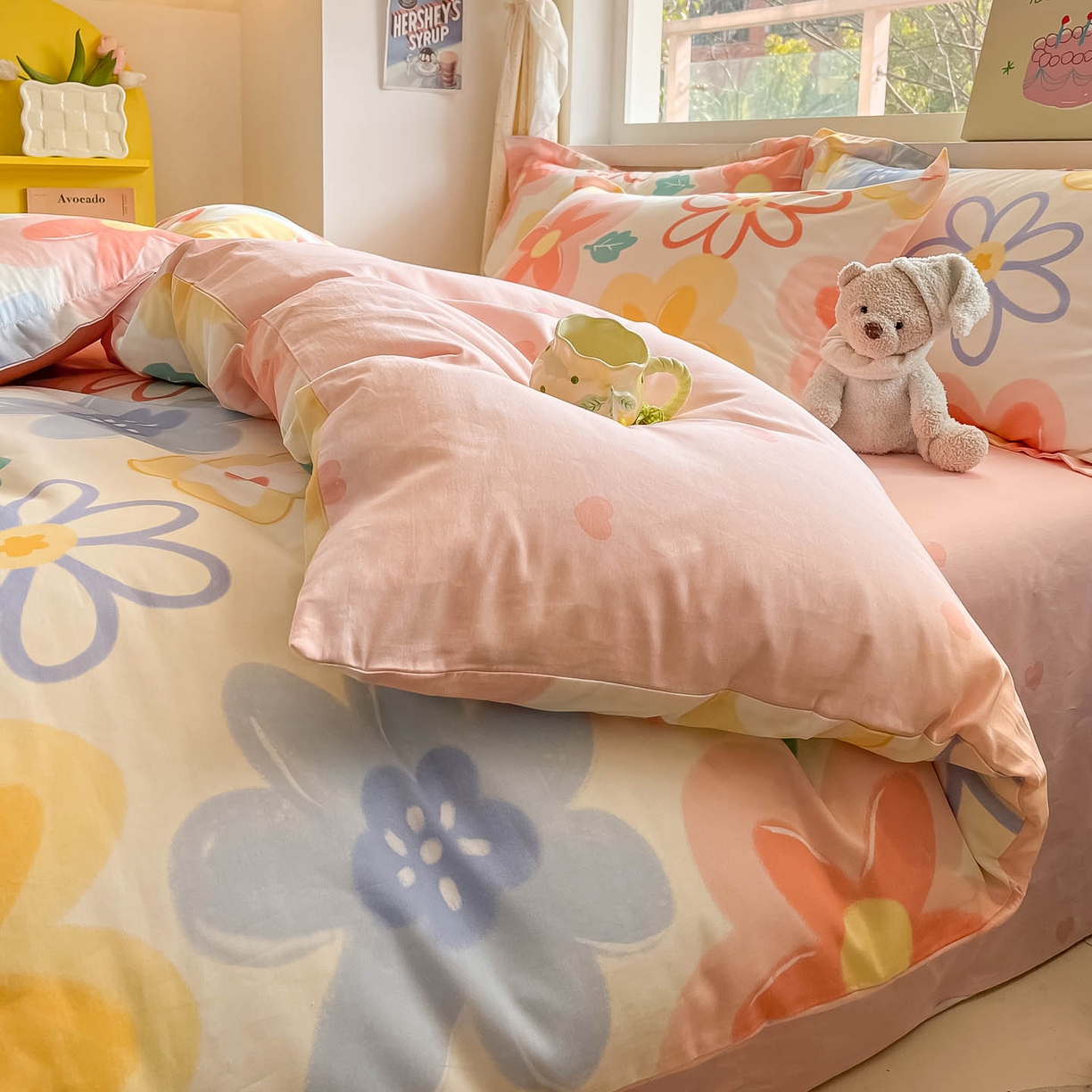 91家纺网 家纺一手货源 找家纺 涵宸家纺 2025新款亲肤舒适全棉印花四件套-68系列 总 B爱恋