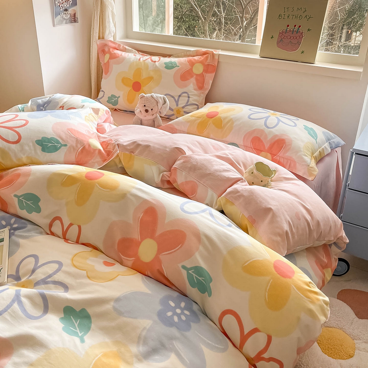 91家纺网 家纺一手货源 找家纺 涵宸家纺 2025新款亲肤舒适全棉印花四件套-68系列 总 B爱恋